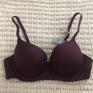 Burgundy Aerie Pushup Bra 38C NWT